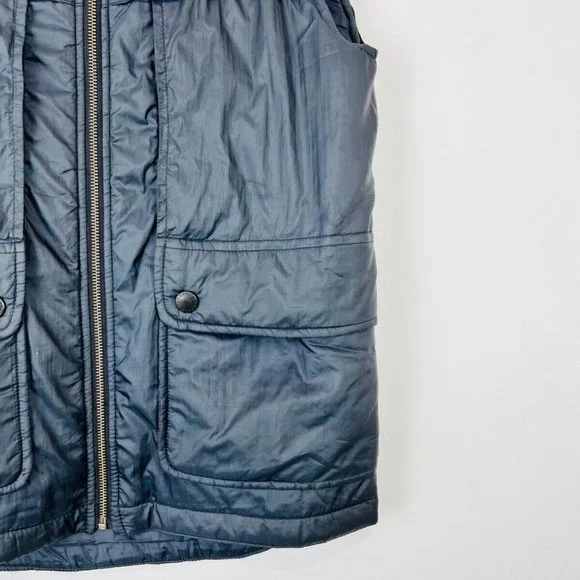 Barbour Vintage Navy Quilted Utility Style Pocket Sleeveless Jacket UK S - Picture 2 of 9